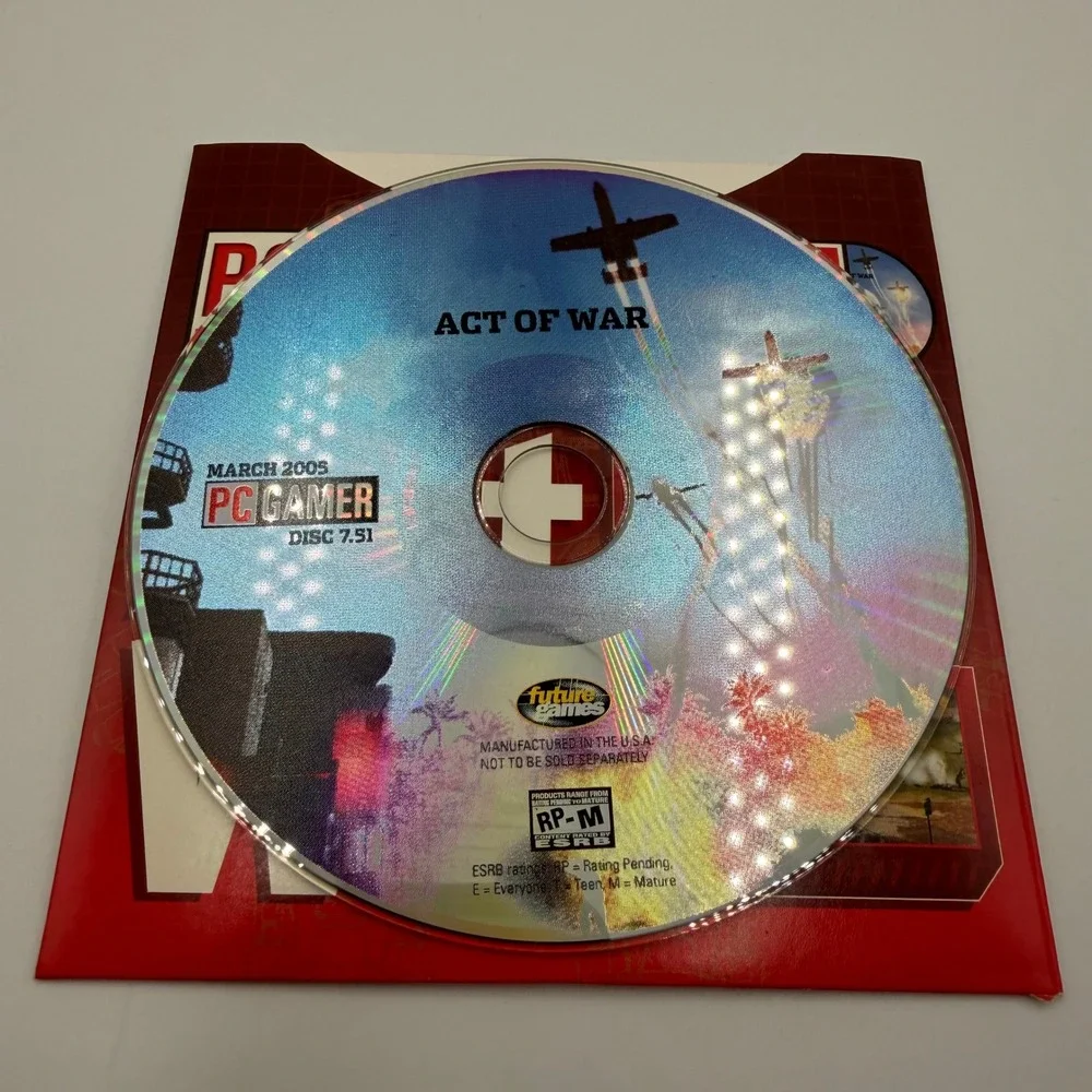 PC Gamer CD March 2005 Disc 7.51 Act of War 566MB Demo Vintage Gaming
